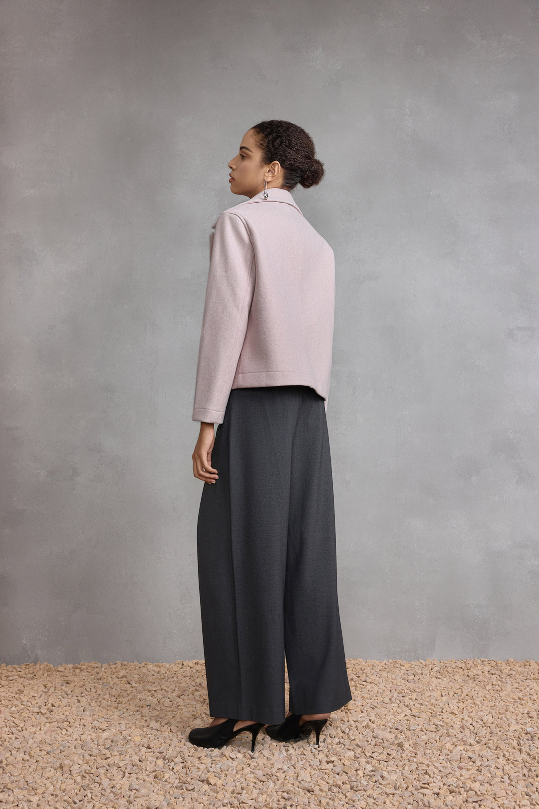 Wool 翻領休閒外套