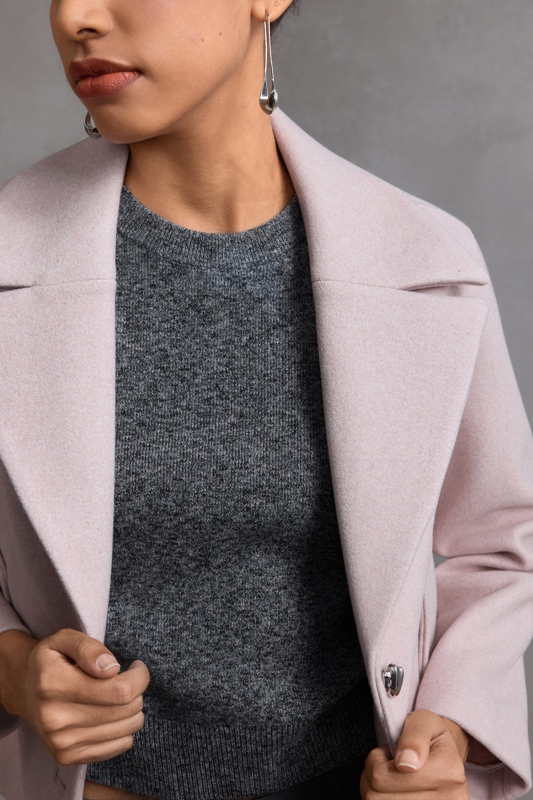 Wool 翻領休閒外套