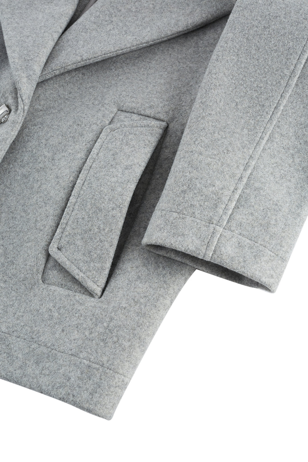 Wool 翻領休閒外套