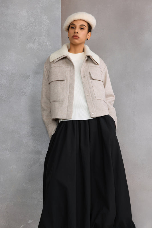 G2000 WOMAN-wool-lapel-collar-jacket-58284060-Grey