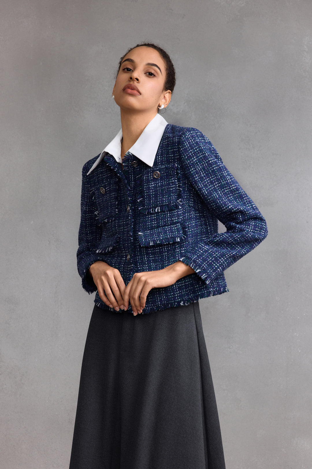 G2000 WOMAN-lapel-collar-long-sleeve-jacket-58285030-Blue