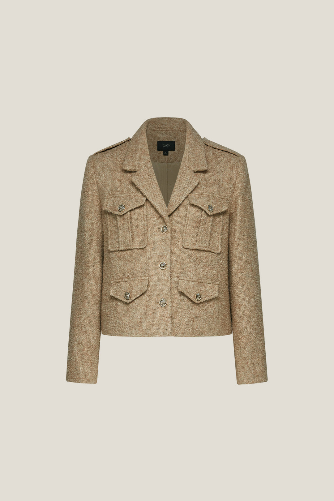 G2000 WOMAN-wool-blend-lapel-collar-jacket-58285080-Beige