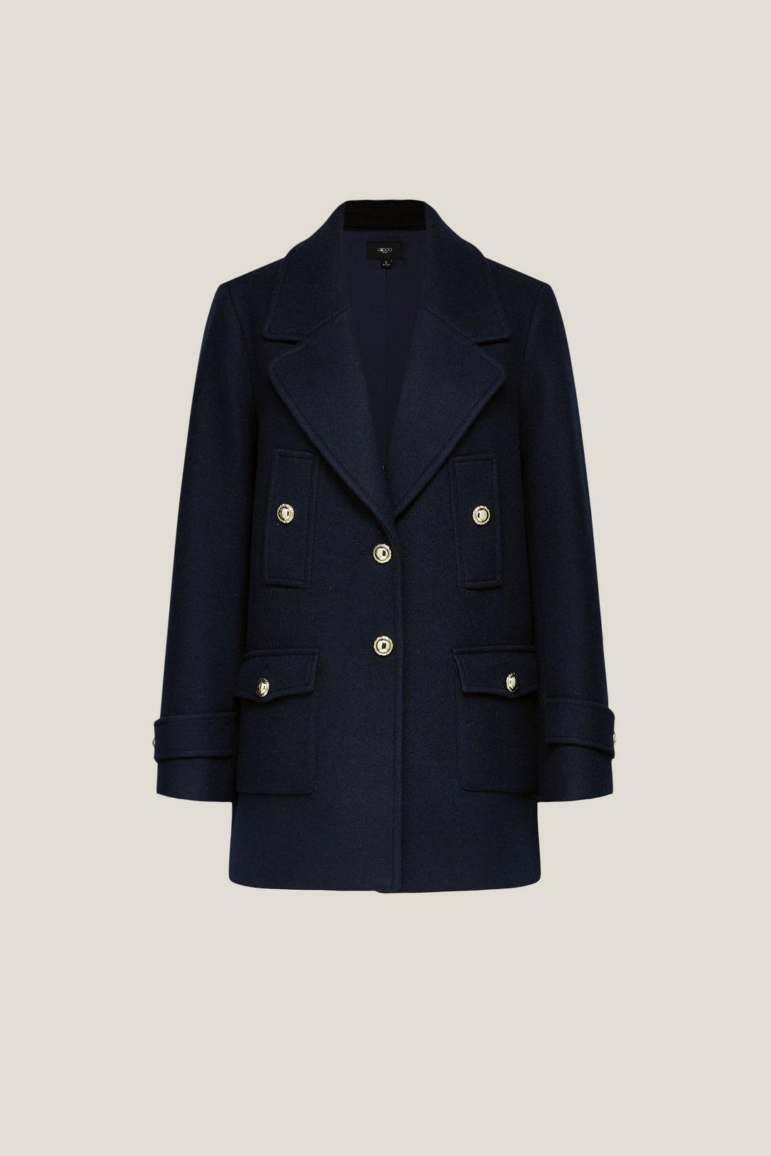 G2000 WOMAN-wool-lapel-collar-coat-58292000-Blue