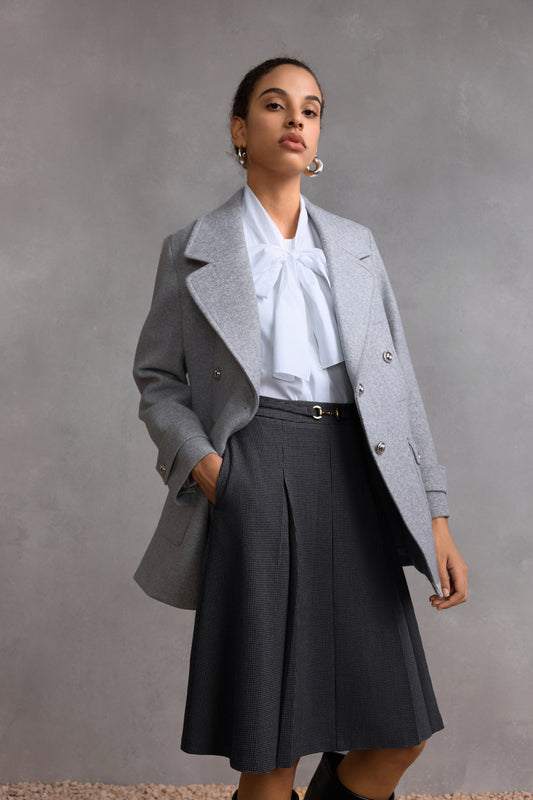 G2000 WOMAN-wool-lapel-collar-coat-58292000-Grey