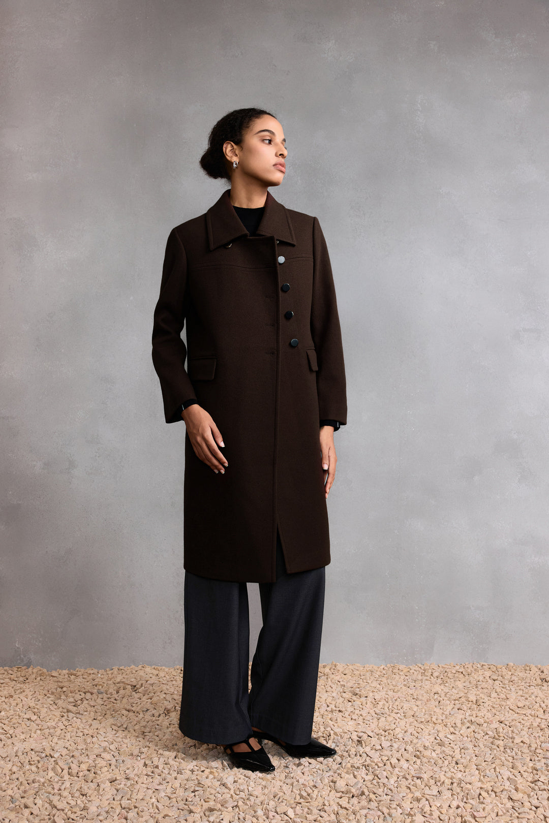 Wool Lapel Collar Coat