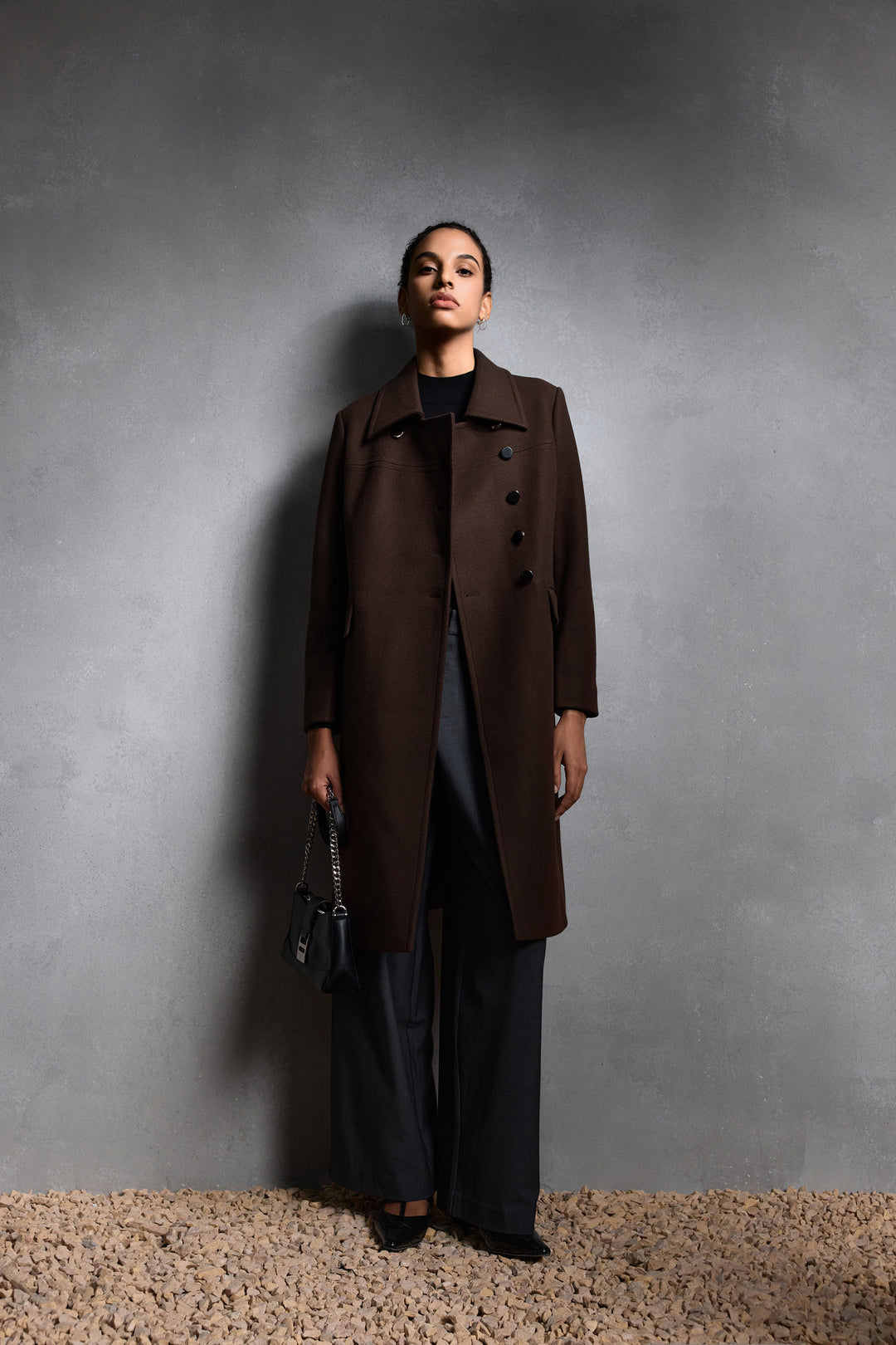 Wool Lapel Collar Coat