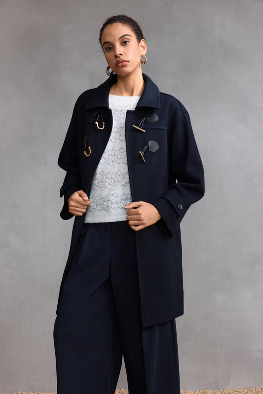 G2000 WOMAN-wool-lapel-collar-coat-58295030-Blue