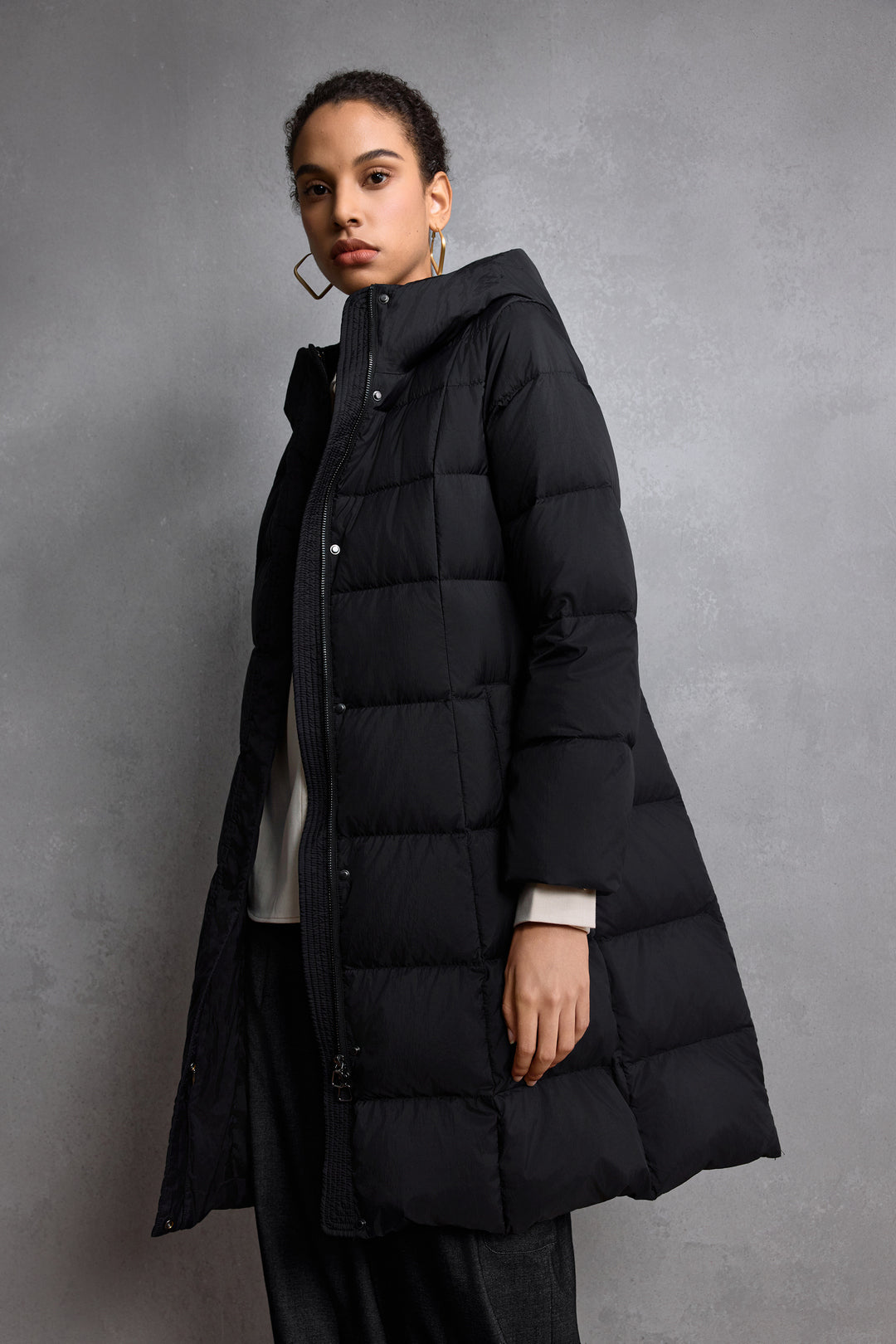 Teflon Hooded Down Jacket