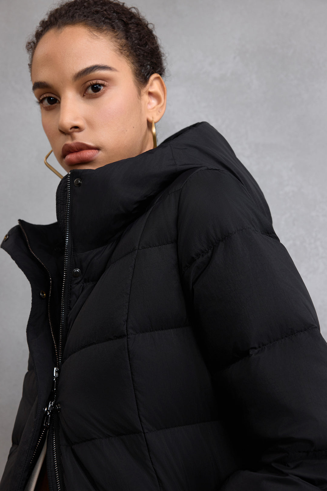 Teflon Hooded Down Jacket