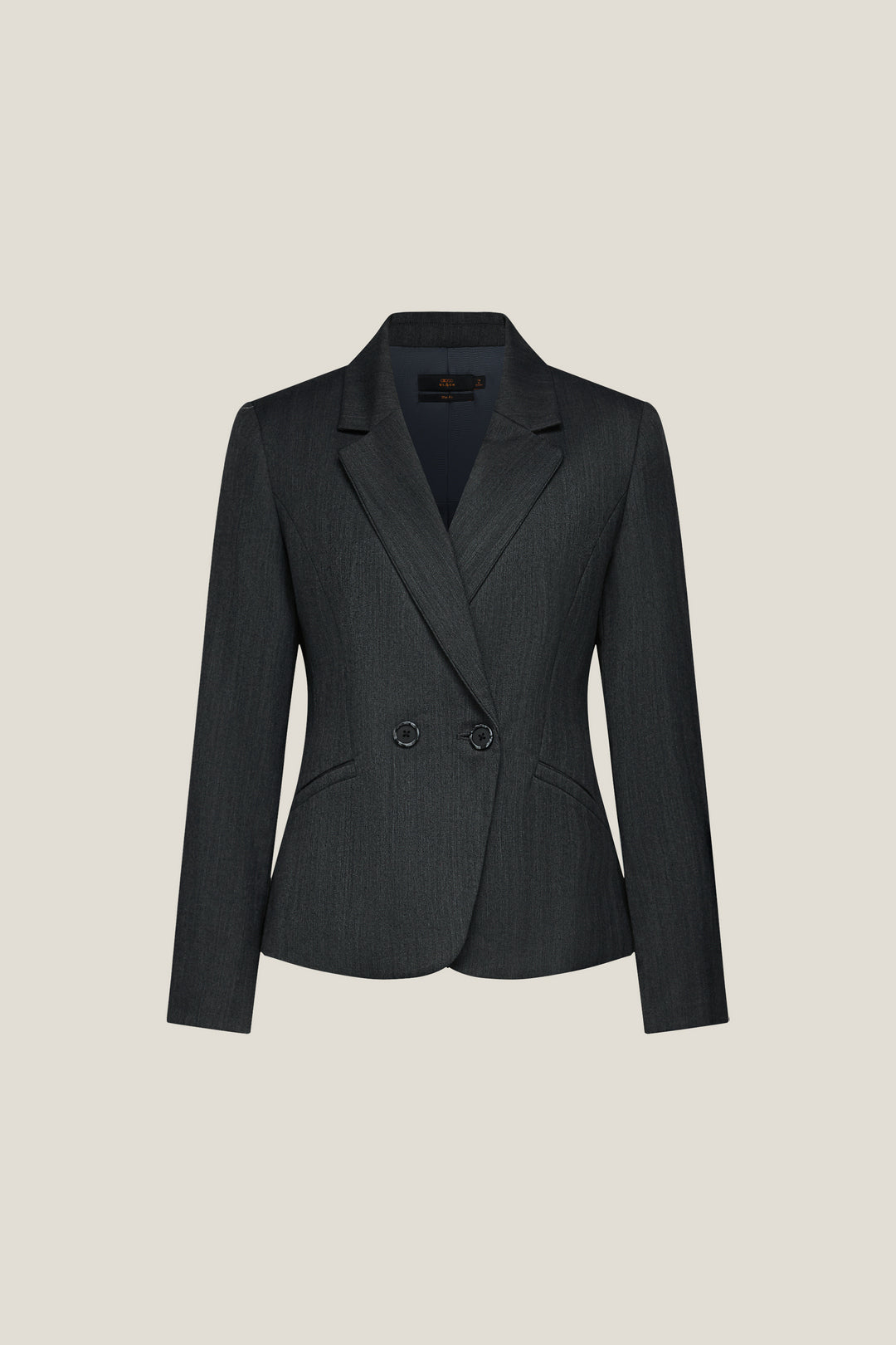 BLAACK WOMAN-blaack-wool-blend-notch-lapel-suit-blazer-58914003-Grey