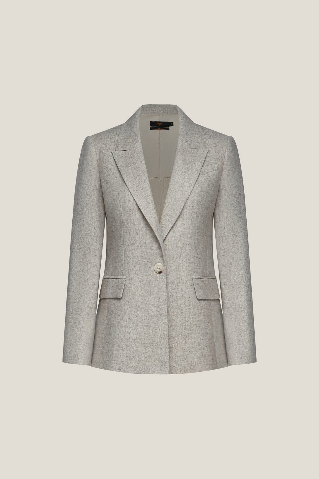 BLAACK WOMAN-blaack-peak-lapel-long-sleeve-suit-blazer-58914013-Beige