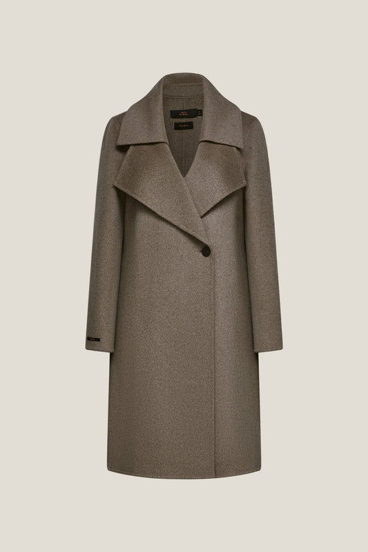 BLAACK WOMAN-blaack-lapel-collar-long-sleeve-coat-58994000-Brown