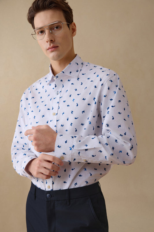 G2000 MAN-wrinkle-free-long-sleeve-casual-shirt-59120948-Blue