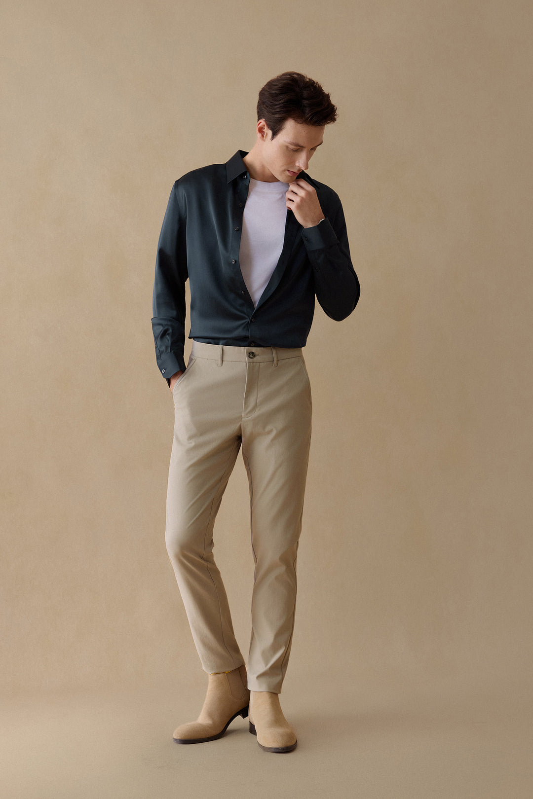 Sateen 長袖商務恤衫