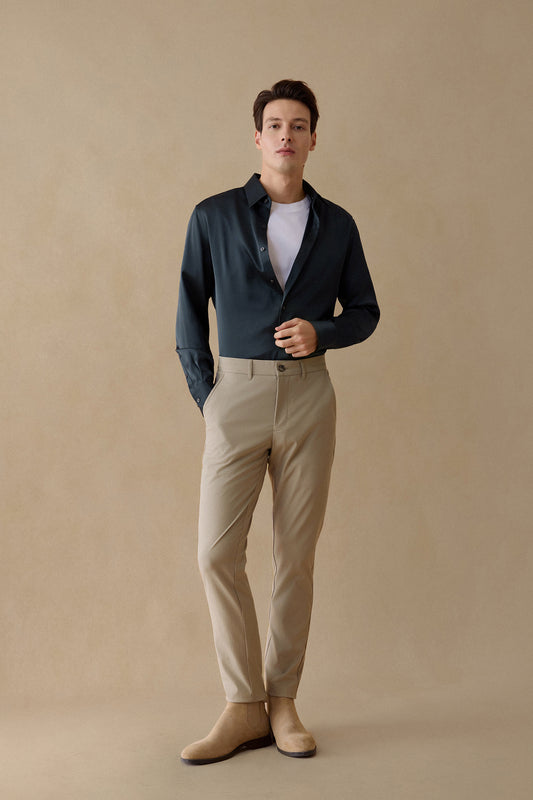 Sateen Long-Sleeve Dress Shirt