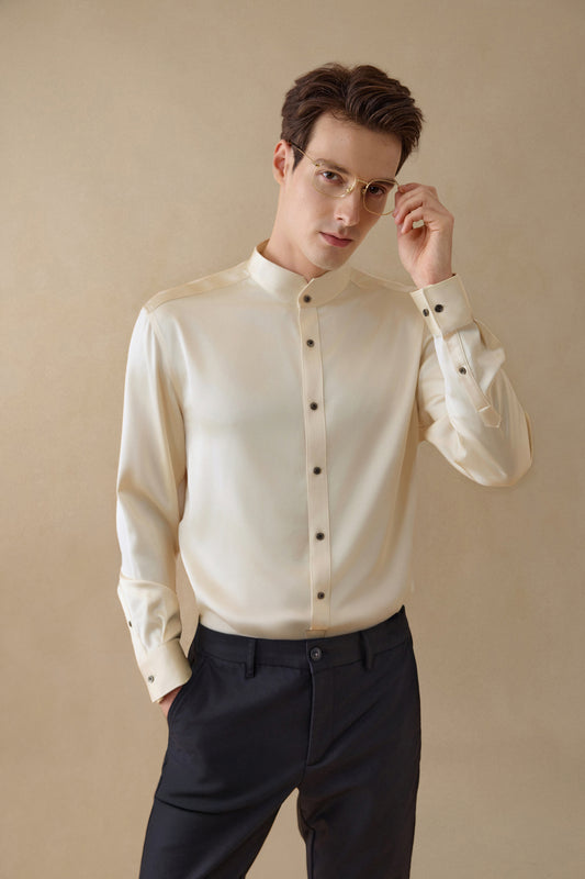 G2000 MAN-sateen-long-sleeve-dress-shirt-59122602-Beige