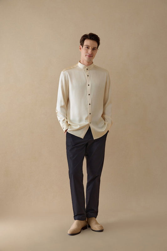 Sateen Long-Sleeve Dress Shirt