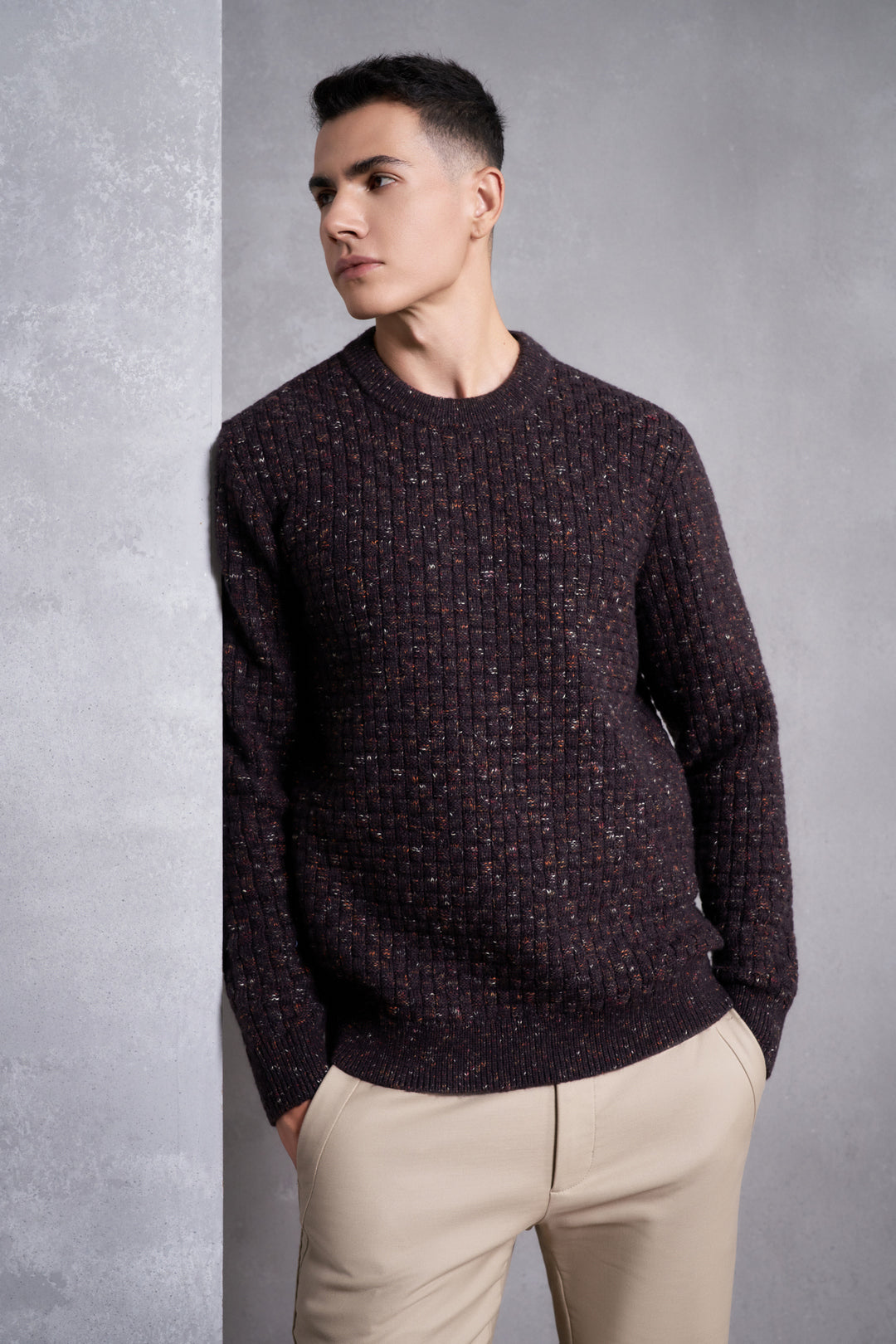 G2000 MAN-crew-neck-knit-sweater-59172043-Brown