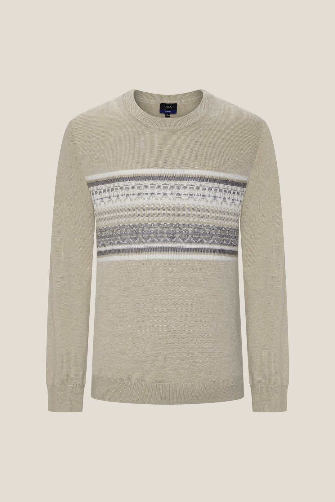 G2000 MAN-crew-neck-knit-sweater-59177023-Beige