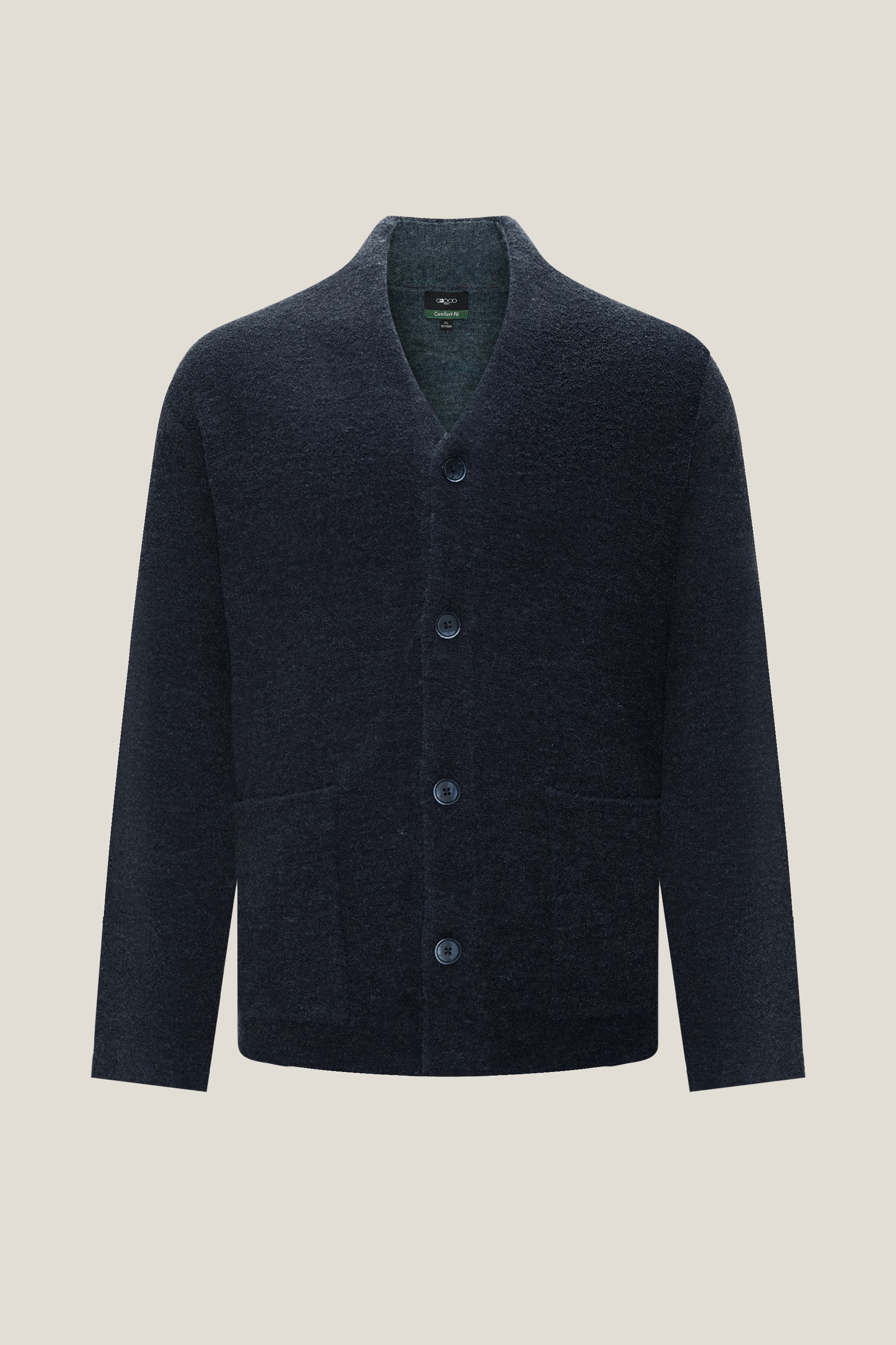 G2000 MAN-boucle-yarn-cardigan-59177078-Blue