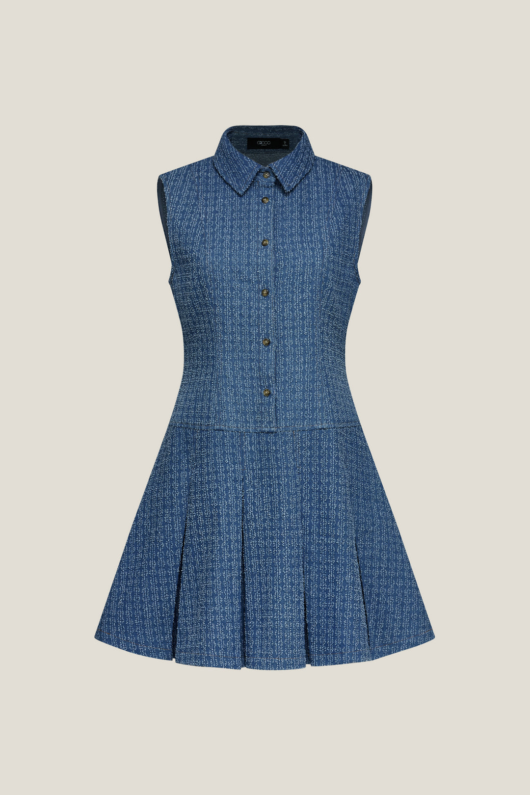 G2000 WOMAN-denim-lapel-collar-dress-59231006-Blue