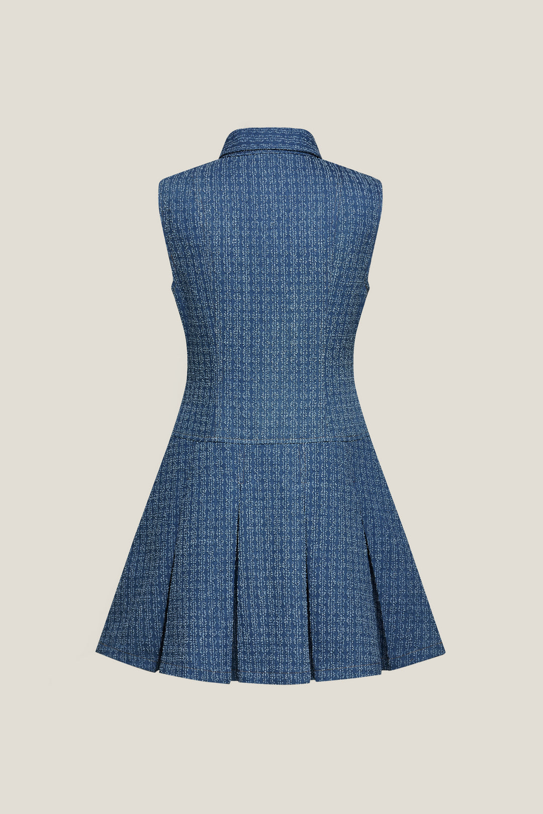 Denim Lapel Collar Dress