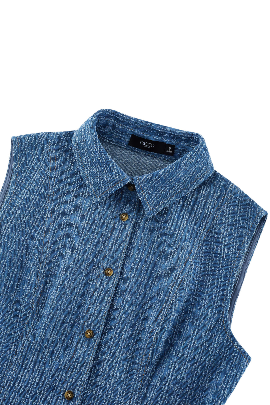 Denim Lapel Collar Dress