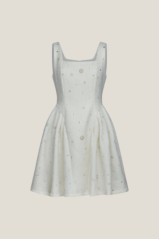 G2000 WOMAN-lapel-collar-sleeveless-dress-59231066-White