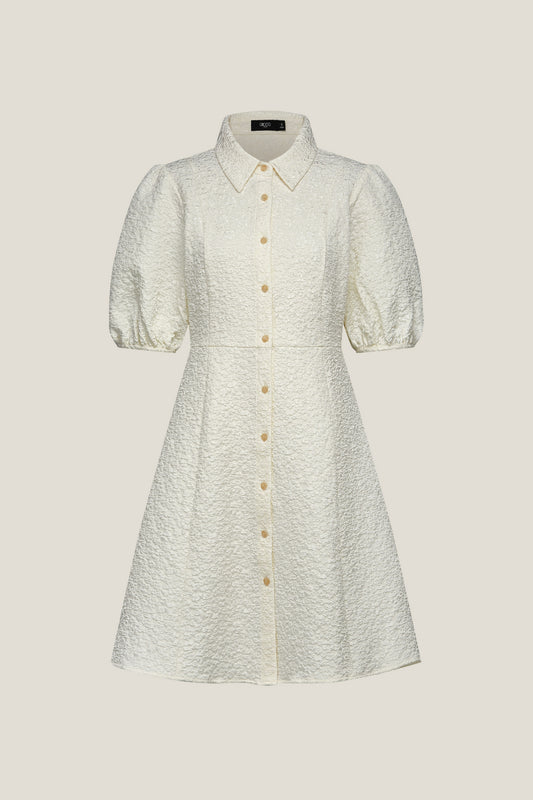 G2000 WOMAN-lapel-collar-half-sleeve-dress-59231146-White