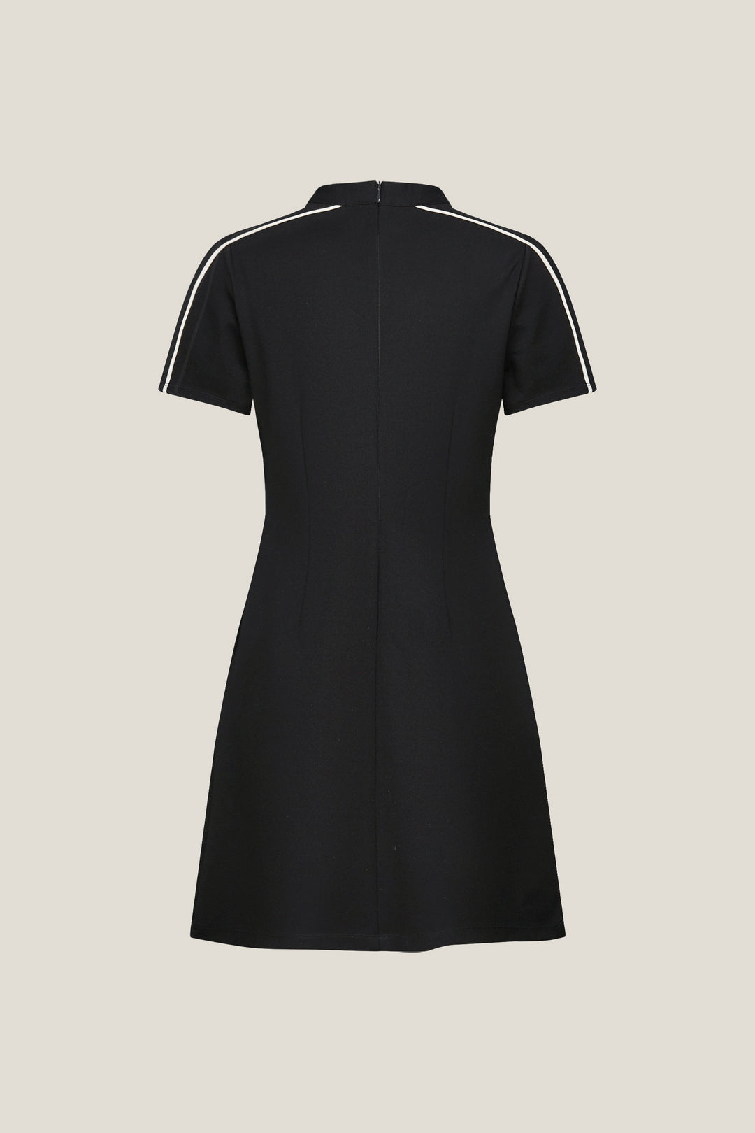 Mandarin Collar Short Sleeve Dress