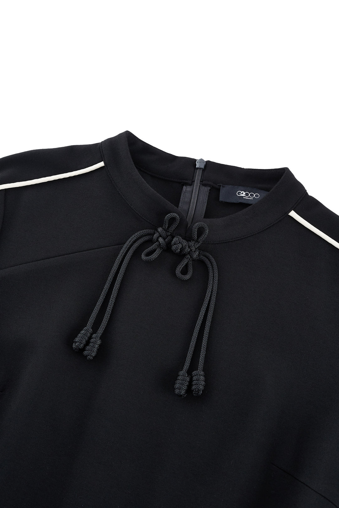 Mandarin Collar Short Sleeve Dress