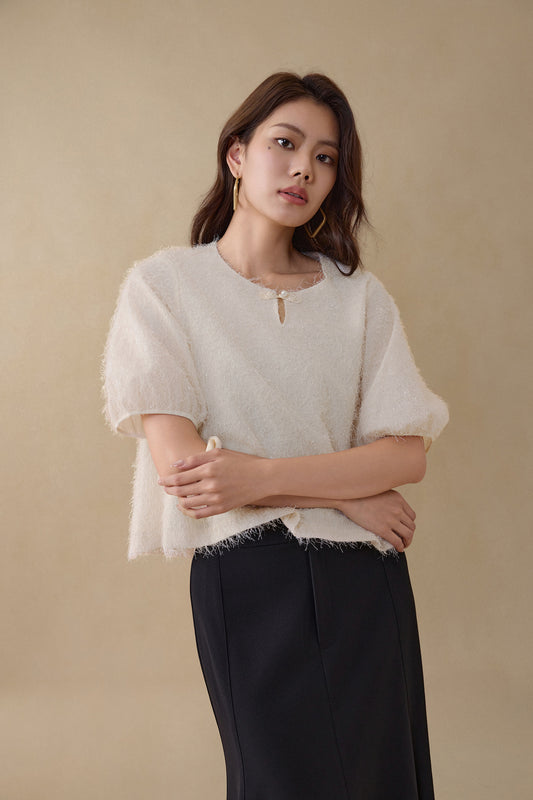 G2000 WOMAN-round-neck-three-quarter-sleeve-blouse-59241440-White