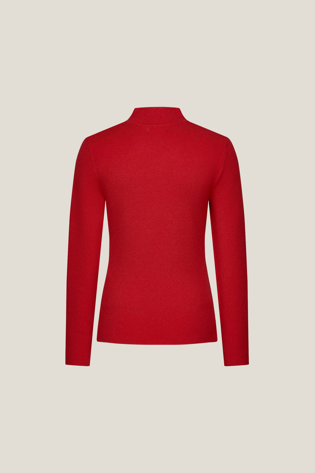 Mandarin Collar Long Sleeve Knit Sweater