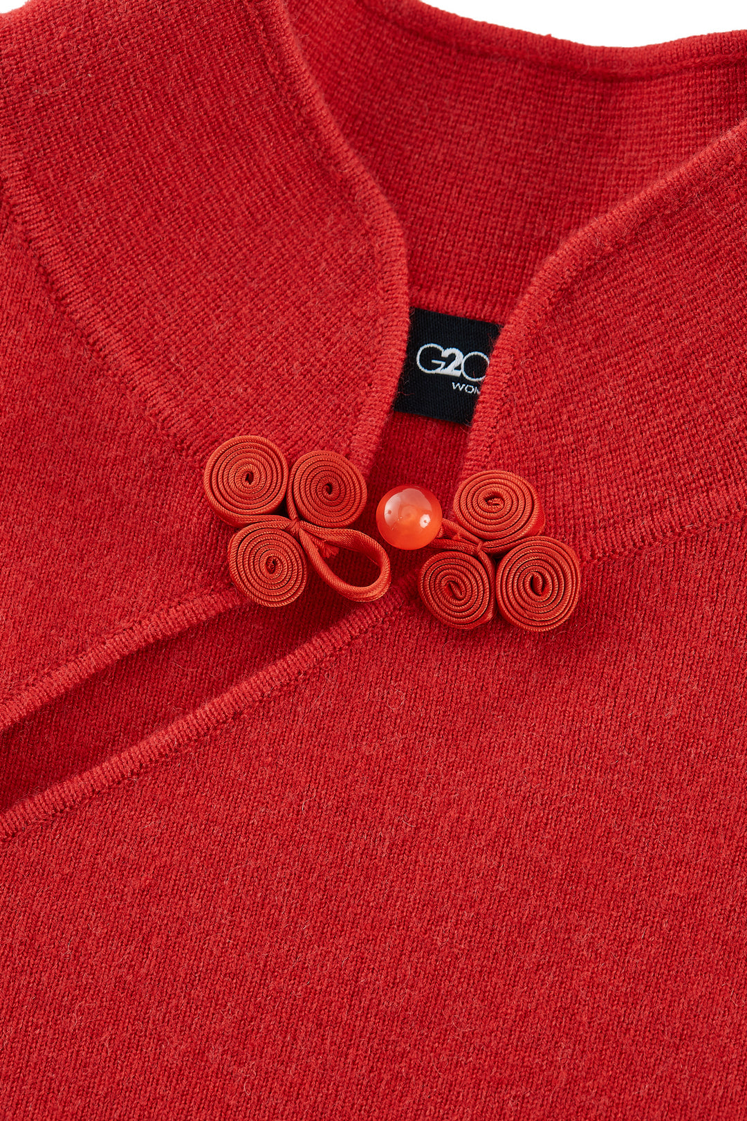 Mandarin Collar Long Sleeve Knit Sweater