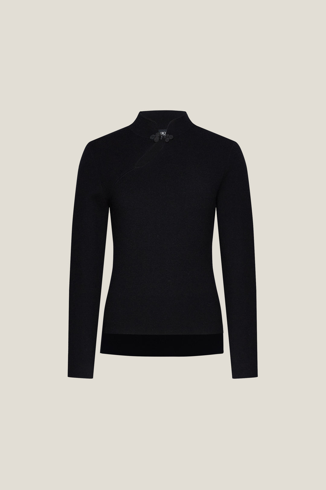 G2000 WOMAN-mandarin-collar-long-sleeve-knit-sweater-59275011-Black