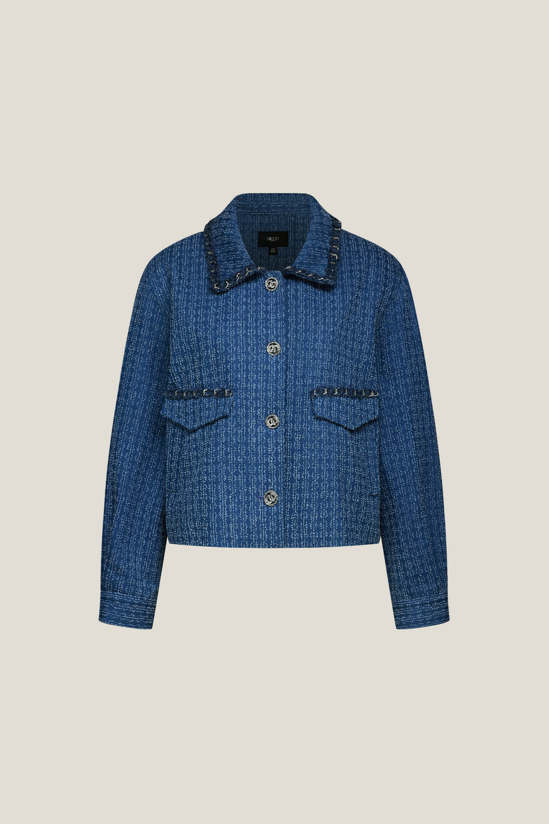 G2000 WOMAN-denim-lapel-collar-jacket-59281010-Blue