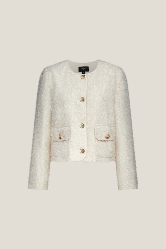 G2000 WOMAN-round-neck-long-sleeve-jacket-59281050-White