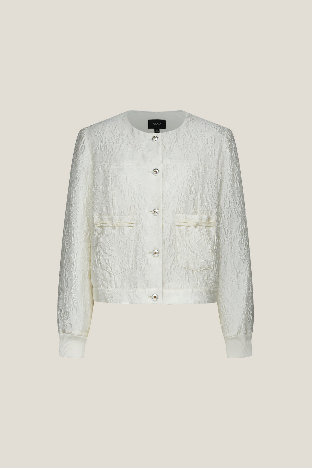 G2000 WOMAN-round-neck-long-sleeve-jacket-59286060-White