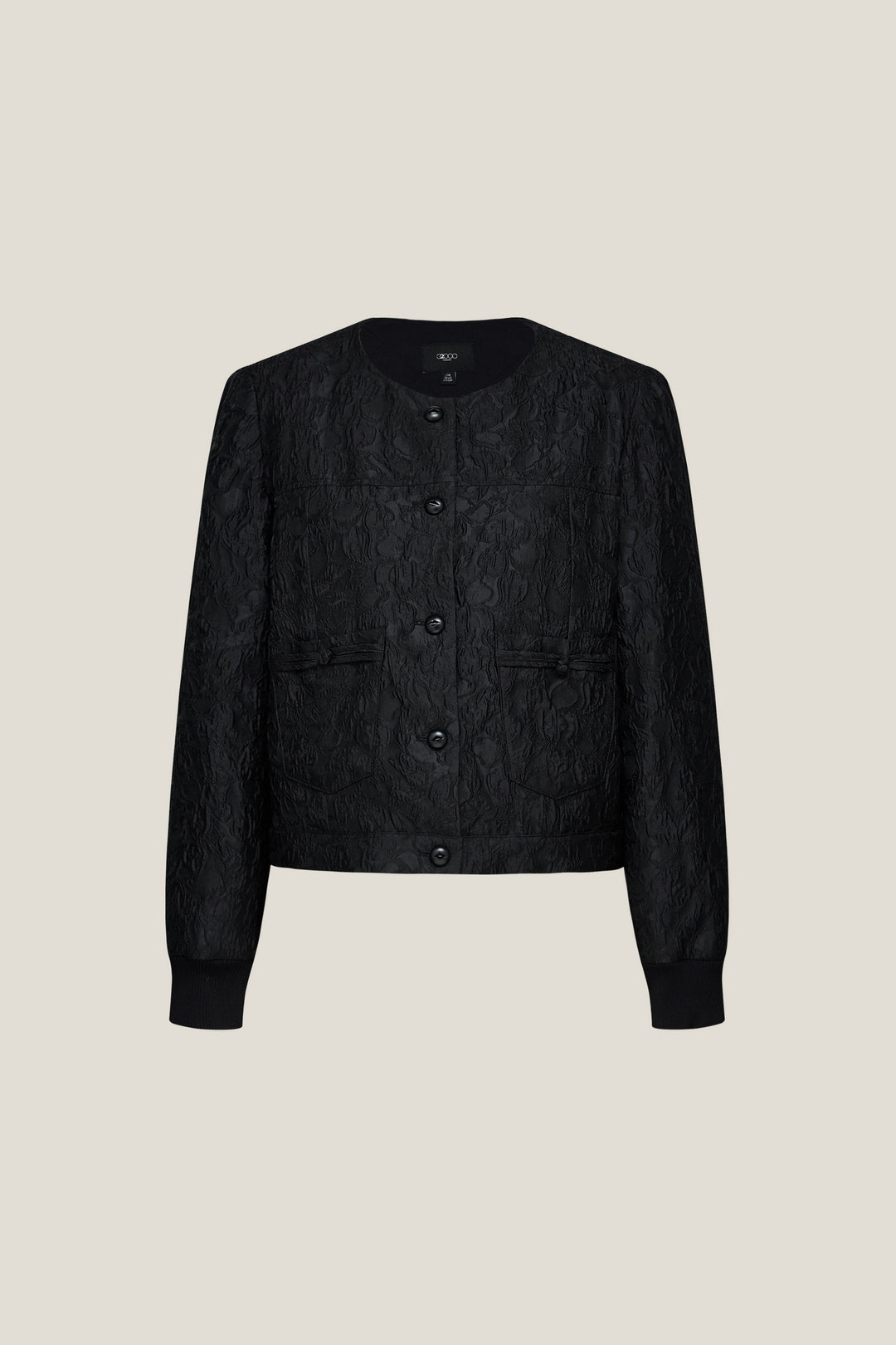 G2000 WOMAN-round-neck-long-sleeve-jacket-59286060-Black