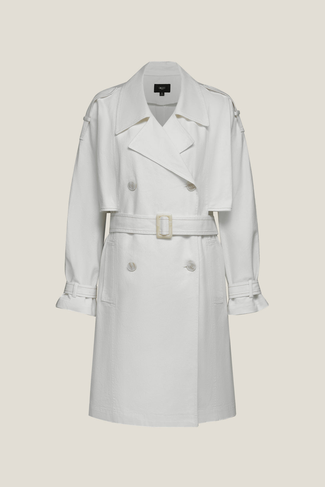 G2000 WOMAN-denim-lapel-collar-coat-59293001-White