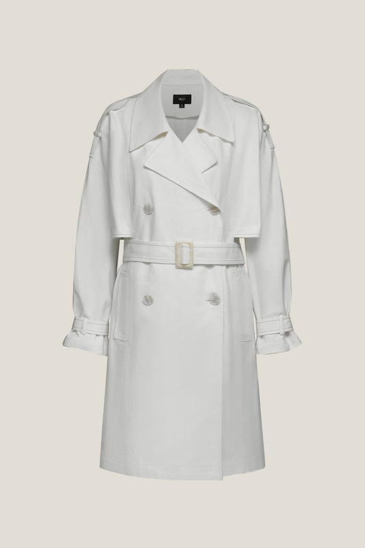 G2000 WOMAN-denim-lapel-collar-coat-59293001-White