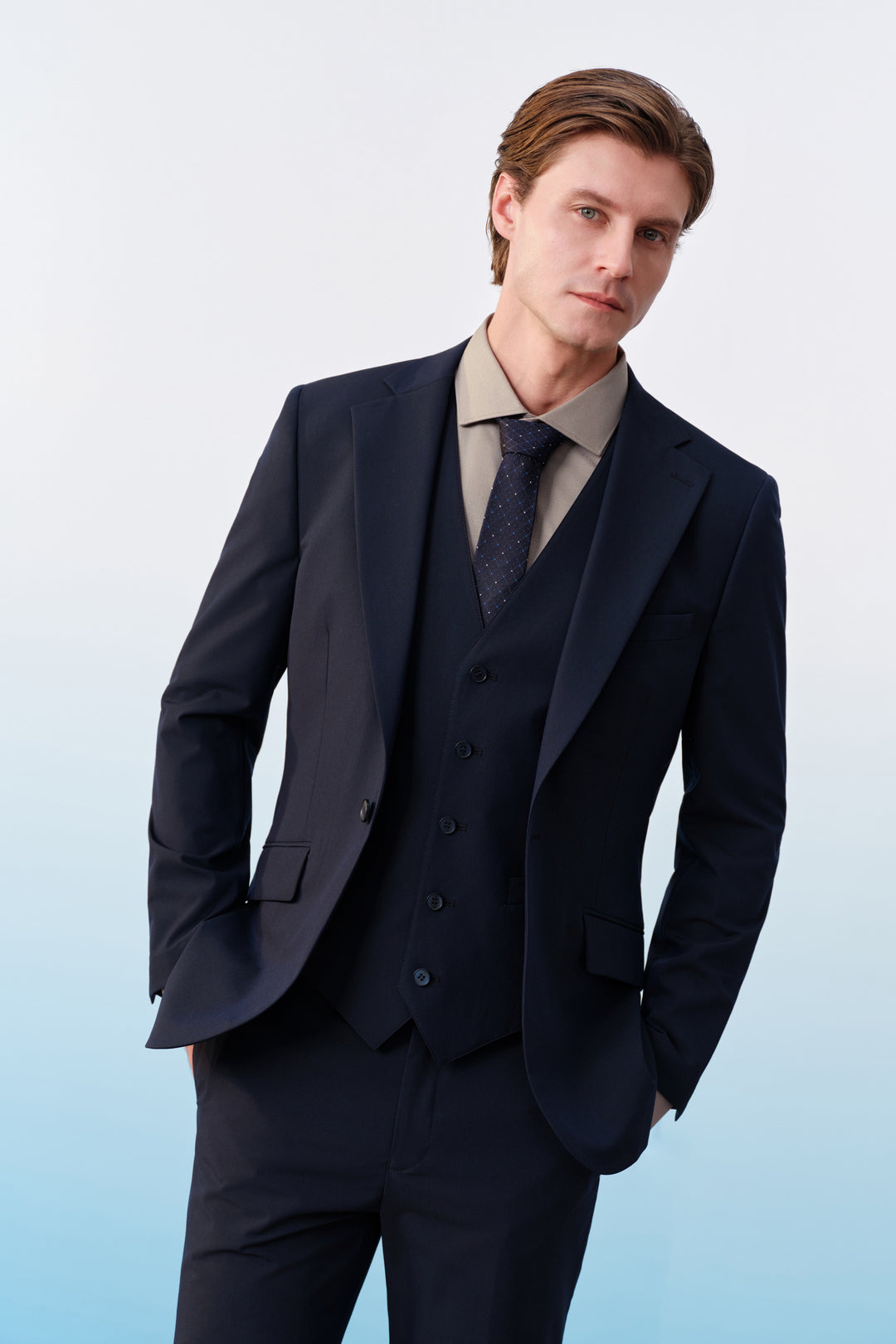 G2000 MAN-cool-touch-suit-blazer-61113013-Blue