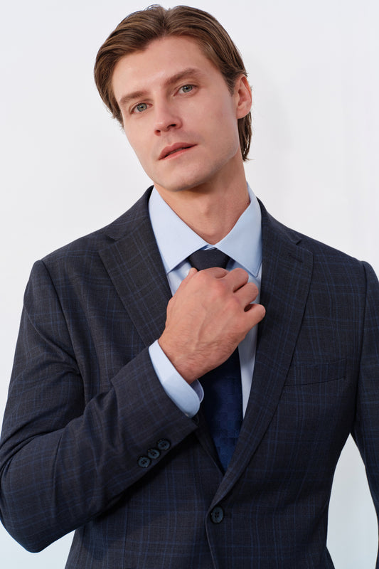 G2000 MAN-machine-washable-標準領-suit-blazer-61113342-Blue