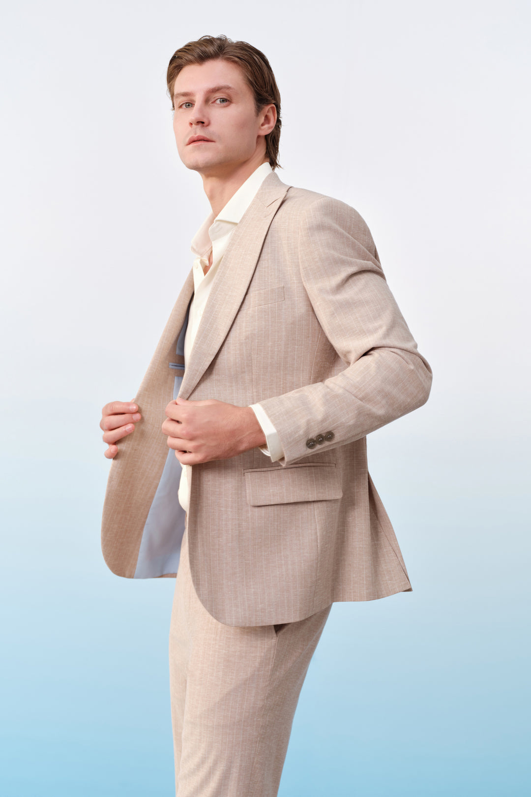 G2000 MAN-machine-washable-劍領-suit-blazer-61113402-Beige