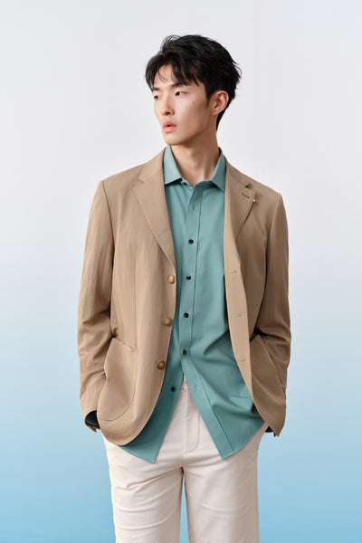 G2000 MAN-machine-washable-標準領-blazer-61119728-Beige