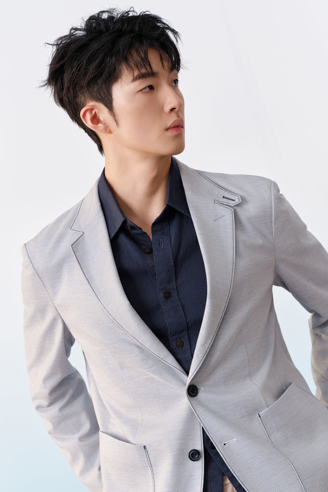 G2000 MAN-machine-washable-標準領-blazer-61119748-Blue