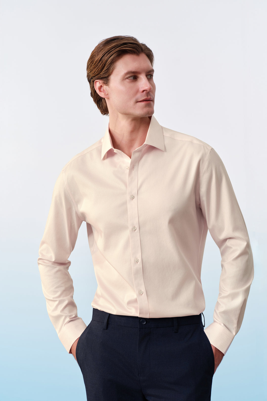 G2000 MAN-non-iron-long-sleeve-dress-shirt-61120213-Pink