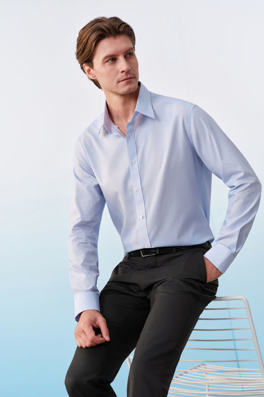 G2000 MAN-non-iron-long-sleeve-dress-shirt-61120272-Blue