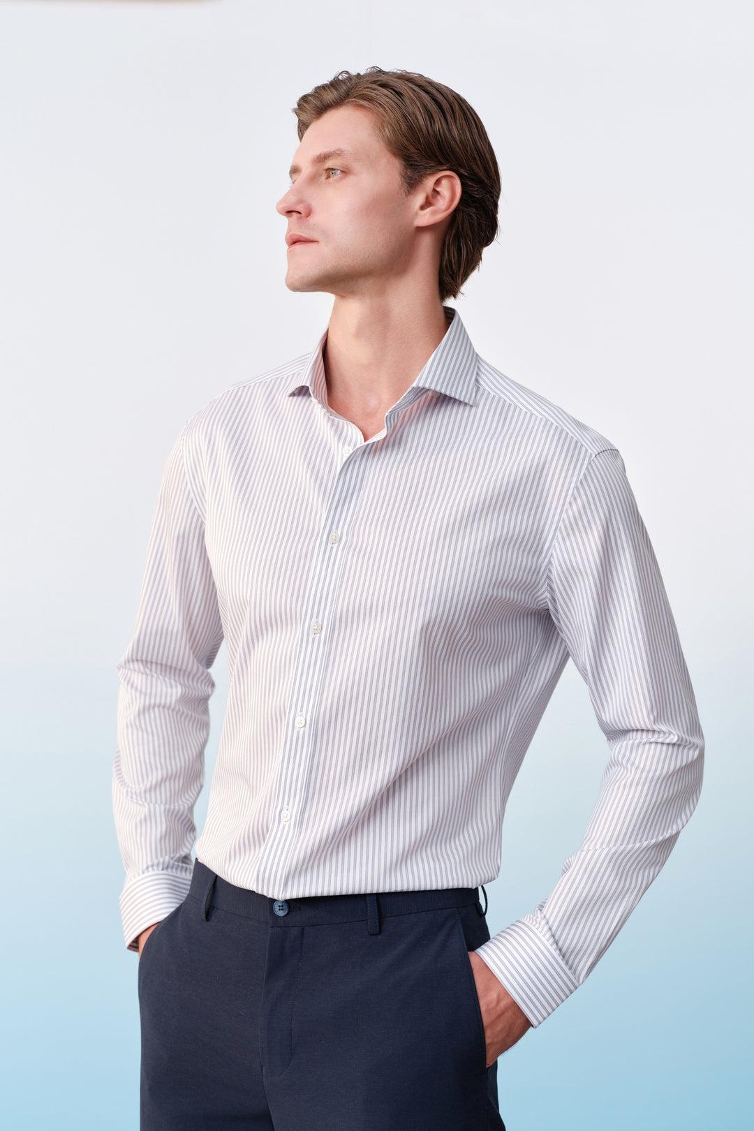 G2000 MAN-non-iron-long-sleeve-dress-shirt-61120293-Grey