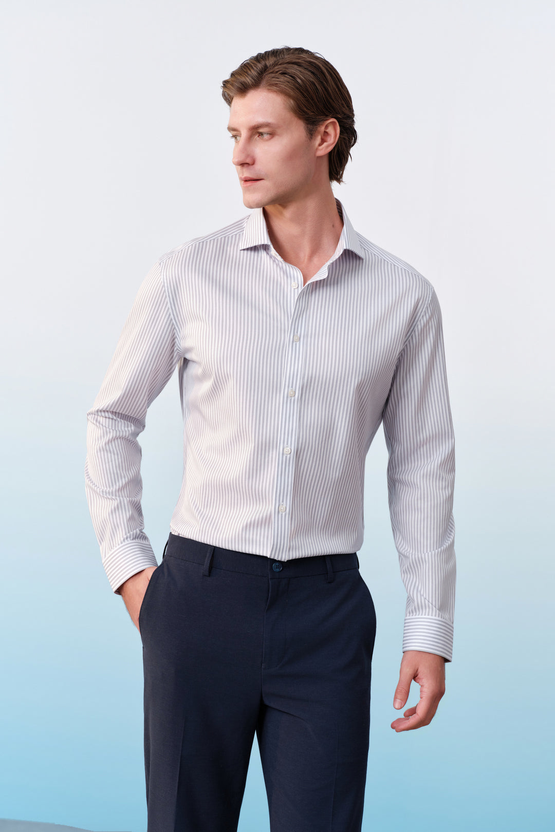 Non-Iron 長袖商務恤衫